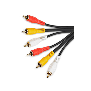 Cabo 3 Rca Fio Coaxial 10 Metros Tblack