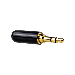 Plug P2 Estereo Profissional Metalico Gold 6MM Preto Tblack