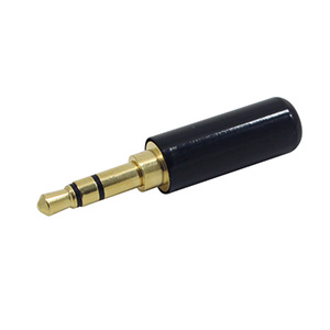 Plug P2 Estereo Profissional Metalico Gold Preto Tblack