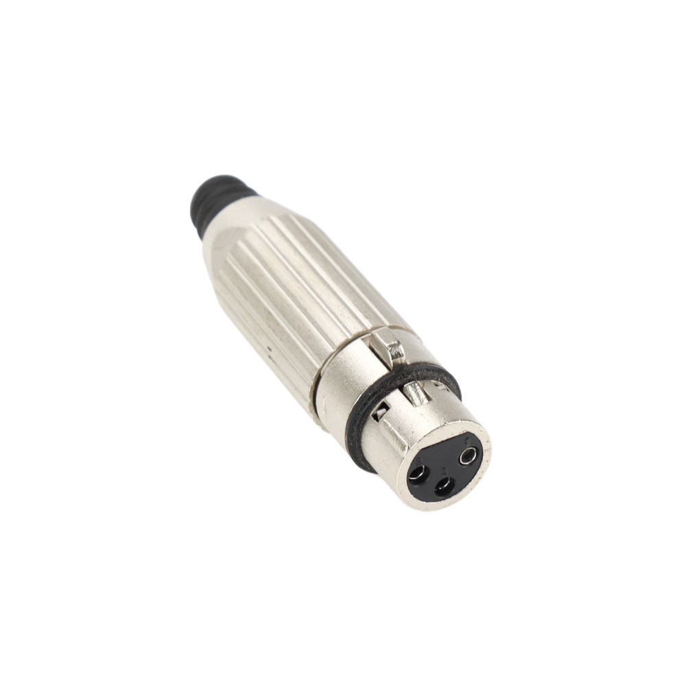 Canon 3P Femea Estriado Niquelado C/ 2 Pecas Tblack