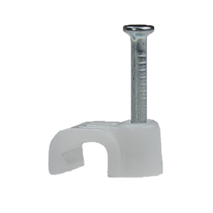 Fixa Fio Chato 6 Milimetros Branco C/25 Pecas Duallux