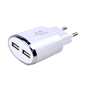 Carregador Parede Duplo Ent Biv X Usb 5V 2,1A Branco Roxline