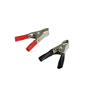 Garra Jacare Bateria 10A Pequena Preta/Vermelha C/2 Pares Duallux